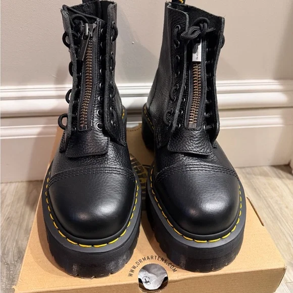 Dr. Martens Sinclair Milled Nappa Leather Platform Boots - Picture 8 of 17